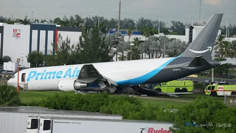 حادثة مرگبار في ميامي؛ حريق بعد خروج الطائرة من المدرج